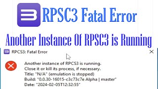 How to fix Another Instance Of RPSC3 Already is Running [upl. by Evets152]