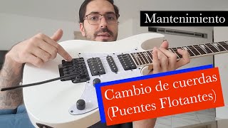 ¿Cómo cambiar las cuerdas en una guitarra eléctrica con puente flotante R Hazlo así [upl. by Pace]