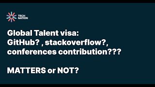 How to use your Github stackoverflow conference contributions  Global talent visa UK [upl. by Mallin]