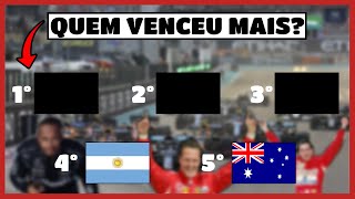 Quais países mais venceram na F1 [upl. by Yznyl]