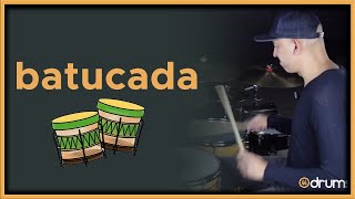 🔴 🟡 🟢 Como tocar BATUCADA en bateria  Roberto Serrano [upl. by Novoj]