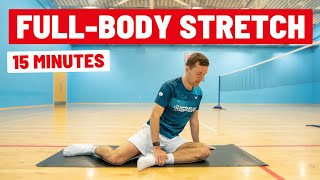 15 Minute Stretching Routine For Badminton Players Follow Along [upl. by Shute]