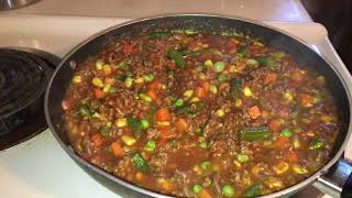 CARNE MOLIDA CON VERDURAS  Quick meal [upl. by Onitnatsnoc]