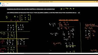 FORMA BILINEALDIAGONALIZACIÓN DE MATRIZ SIMÉTRICA MULTIPLICANDO POR ELEMENTALES [upl. by Nicole]