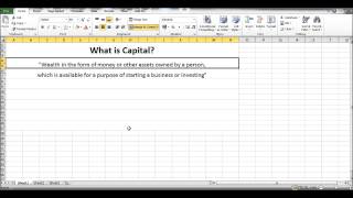 Free Online Bookkeeping Course 2  What is Capital [upl. by Streeter]