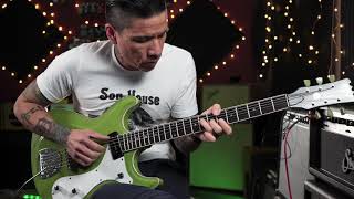 Eastwood Sidejack Baritone DLX Mosritestyle Guitar demo with RJ Ronquillo [upl. by Aile]