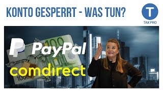 Geldwäsche Verdacht Was tun wenn die Bank das Konto sperrt ComdirectPaypal [upl. by Lennor184]