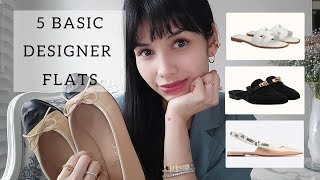 Top 5 Basic Designer Flats  Chanel Hermes Dior Ferragamo [upl. by Naenaj]