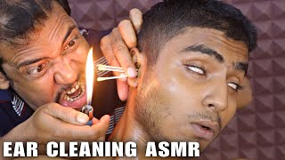 Ear Cleaning amp Earwax Removal  Ear Massage  Head Massage amp Neck Cracking by Asim Barber  ASMR [upl. by Neile]