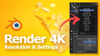 How to render 4K resolution in Blender settings for image and animation [upl. by Rianna]