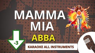 MAMMA MIA ABBA  KARAOKE LOWER KEY [upl. by Cheri]