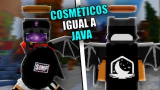 Como ter cosméticos igual do java no minecraft bedrock 120 [upl. by Lj]