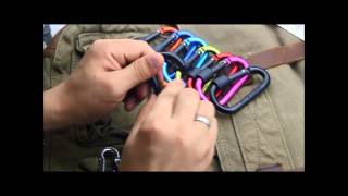 Aluminum Carabiner Self Locking DRing Loop Clip Hook Climbing Keychain Screwgate Screw Lock [upl. by Cartwright337]