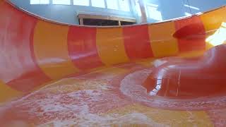 The Rarotonga Waterslide POV Splashers of the South Seas Canad Inns Grand Forks [upl. by Jasisa]