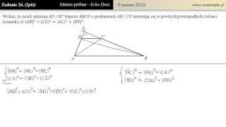 26 Matura próbna 9 marca 2012 dowodowe [upl. by Lolande]