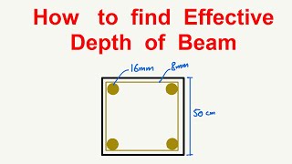 How to find Effective depth of Beam  Example solved [upl. by Ardnasela]