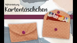 Mini Geldbörse nähen  Geldbeutel nähen für Anfänger ohne Schnitt  DIY Mini wallet  Coin pouche [upl. by Llehcnom]