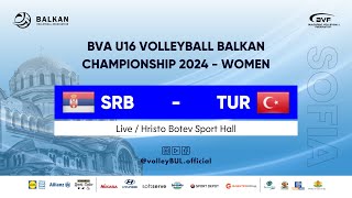 🔴 SRB 🆚 TUR  Day 2  BVA U16 Women [upl. by Asillem196]