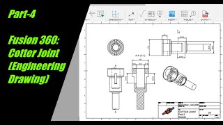 Fusion 360 Cotter JointPart4  Engineering Drawing  Machine Design  Mechanical Engineering [upl. by Aramenta141]