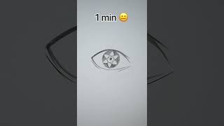 How to Draw Mangekyou Sharingan in 10sec 10mins 10hrs shorts [upl. by Aneele59]