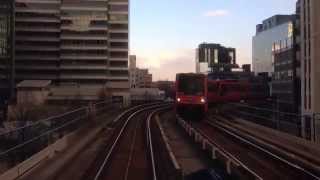 LondonDocklands Light Railway Shadwell to Deptford Bridge [upl. by Nahsrad]