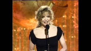 Michelle Pfeiffer Wins Best Actress Motion Picture Drama  Golden Globes 1990 [upl. by Cohbath]