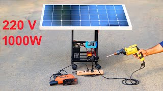 How to Make Portable Solar Inverter  Free Energy [upl. by Tsui456]