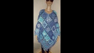 Siems Little Square Poncho  Haken  Tutorial  Nederlands [upl. by Sillek439]