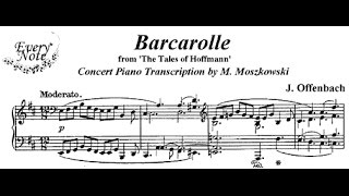 Piano Lesson  Barcarolle  Easy Piano [upl. by Mordy]