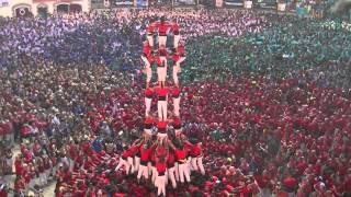 Castellers de Barcelona 4d9f  Concurs de Castells de Tarragona  5102014 [upl. by Rehpotsihrc]