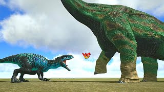 Ark Survival  BRACHIOSAURUS vs LARGE DINOSAURS Ep404 [upl. by Gabriellia59]