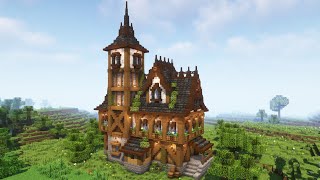 Minecraft  How to build a Large Medieval House  Minecraft Tutorial [upl. by Pelpel]