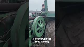 1930 Rumely Oil Pull model X plowing [upl. by Relyuc995]