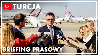 Konferencja prasowa marszałka Sejmu Szymona Hołowni przed oficjalną wizytą w Republice Turcji [upl. by Notneuq361]