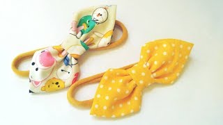 Baby Headband Ideas  Simple Bow Headband  DIY by Elysia Handmade [upl. by Allene485]