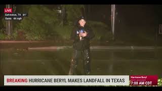 Hurricane Beryl Makes Landfall In Texas [upl. by Annnora]