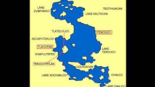 mapa de Lago Texcoco 1519 Tenochtitlan Mexico [upl. by Aihcila]