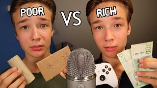 ASMR POOR VS RICH ASMRTIST [upl. by Mandie792]