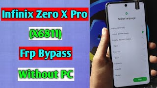 infinix zero x pro X6811B frp unlock tool [upl. by Gefen]