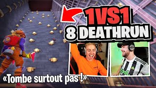 Deathrun 1vs1 encore jamais vu contre Michou sur Fortnite Créatif [upl. by Anelhtac]