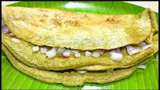 மொறு மொறு ஆரோக்கியமான பச்சைப்பயிறு தோசை  Pesarattu Dosa recipe in Tamil  Andhra Style [upl. by Jacinthe374]