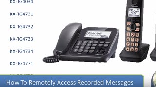 Panasonic  Telephones  Function  How to Access messages remotely Models listed in Description [upl. by Eniger]