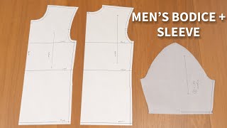 DETAILED Mens Basic Bodice Pattern Tutorial  Kim Dave [upl. by Oimetra401]