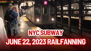 NYC Subway Railfanning 14th St Union Square City Hall Penn Station  June 22 2023 [upl. by Eikceb404]