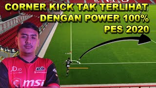 TRIK CORNER KICK DENGAN POWER 100 PES2020 [upl. by Arimahs]