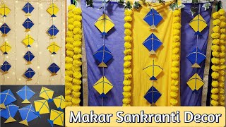 Makar Sankranti Decoration Ideas  DIY Pongal Decoration  Bornahan Decoration  Sankranti Crafts [upl. by Airamasor]