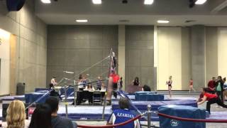 Sarah Clark Gymnastics  Level 10 1st Place Bars  JaegerPak Salto [upl. by Shellie]