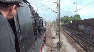 Mit Volldampf an Sieg u Rhein entlang Führerstandsmitfahrt SiegenKoblenz Dampflok 52 8134Cab ride [upl. by Aryahay683]