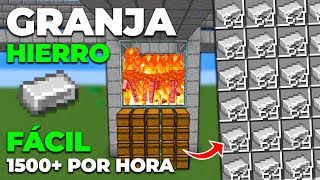 GRANJA de HIERRO 120 1500 HierroHora  Fácil y Eficiente  Tutorial Minecraft Java [upl. by Franci]