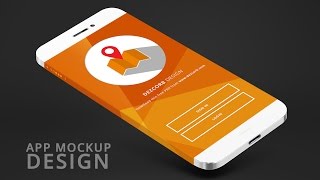 How to design App mockup in photoshop CC App mokcup tutorial 2  Photoshop Tutorial [upl. by Cudlip]